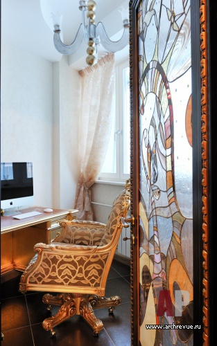 Фото интерьера кабинета квартиры в стиле барокко