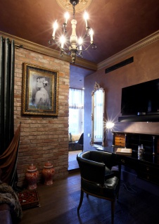 Фото интерьера кабинета квартиры в стиле эклектика