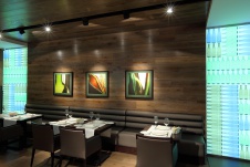 Фото интерьера лаунжа ресторана в стиле фьюжн