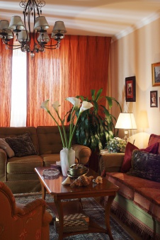 Фото интерьера гостиной небольшой квартиры в стиле кантри