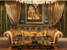 Фото интерьера гостиной квартиры в имперском стиле