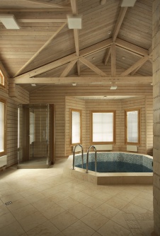 Фото интерьера спа-комплекса бани в неоклассике