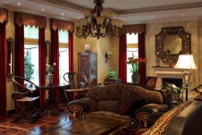 Фото интерьера гостиной дома в восточном стиле