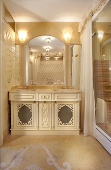 Фото интерьера санузла квартиры в классическом стиле