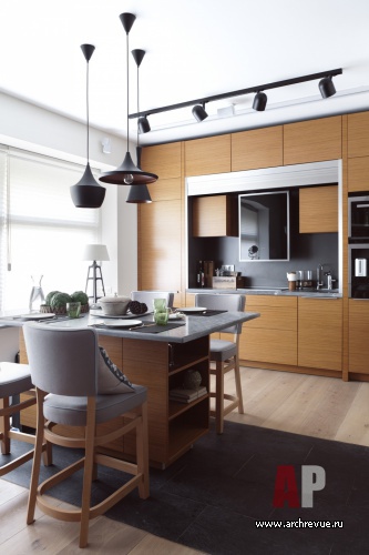 Фото интерьера кухни небольшой квартиры в стиле лофт