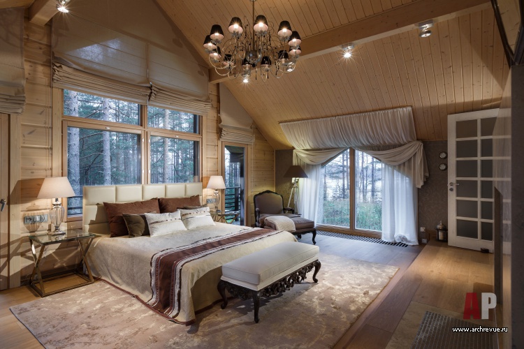 Фото интерьера спальни дома в скандинавском стиле
