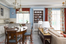 Фото интерьера столовой таунхауса в современном стиле Фото интерьера кухни таунхауса в современном стиле