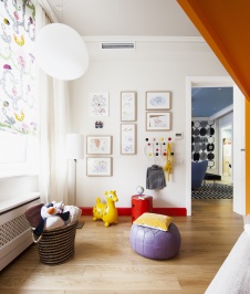 Фото интерьера детской небольшой квартиры в современном стиле