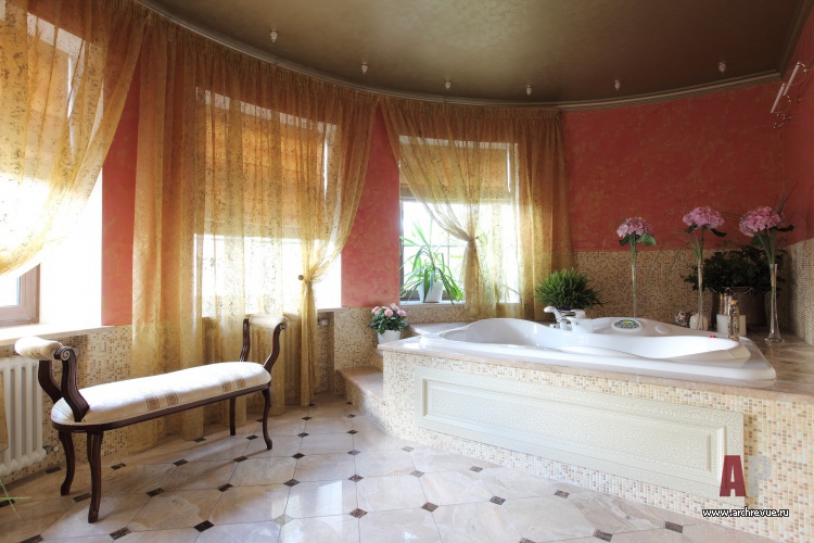 Фото интерьера ванной дома в английском стиле Фото интерьера санузла дома в английском стиле