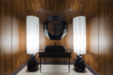 Фото интерьера гостевого санузла дома в стиле ар-деко