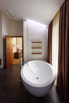 Фото интерьера ванной дома в эко-стиле