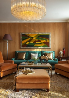 Фото интерьера зоны отдыха квартиры в стиле ар-деко