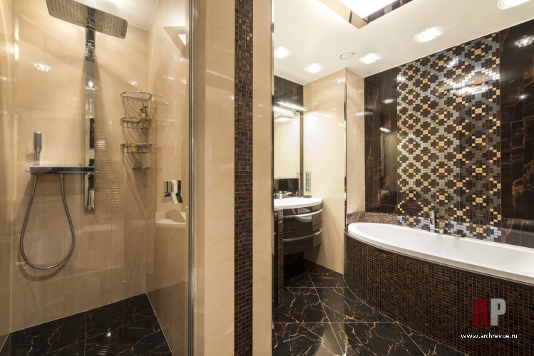 Фото интерьера ванной квартиры в стиле современная классика