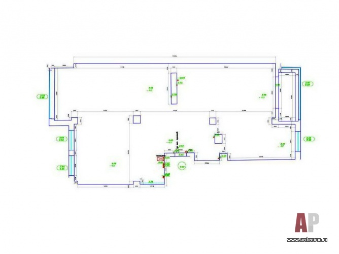 Исходная планировка 3-х комнатной квартиры для меломанов.