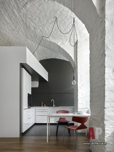 Фото интерьера кухни квартиры в стиле минимализм Фото интерьера столовой квартиры в стиле минимализм