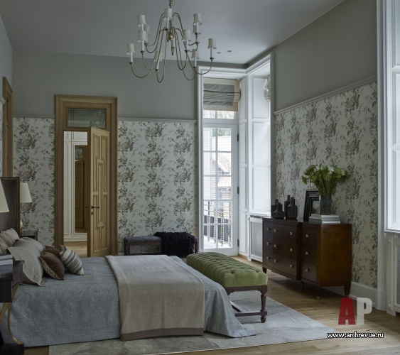 Фото интерьера спальни дома в американском стиле
