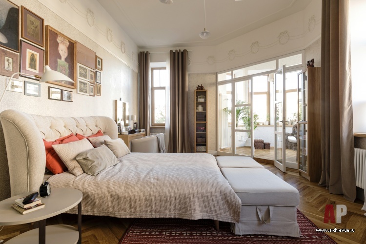 Фото интерьера спальни квартиры в стиле модерн