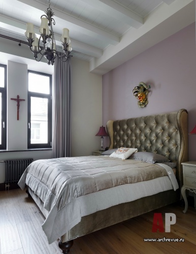 Фото интерьера спальни квартиры в стиле эклектика