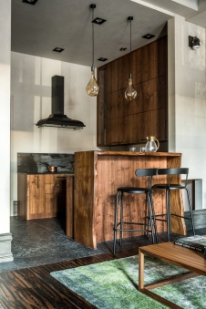 Фото интерьера кухни таунхауса в стиле лофт