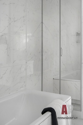 Фото интерьера ванной комнаты квартиры в скандинавском стиле