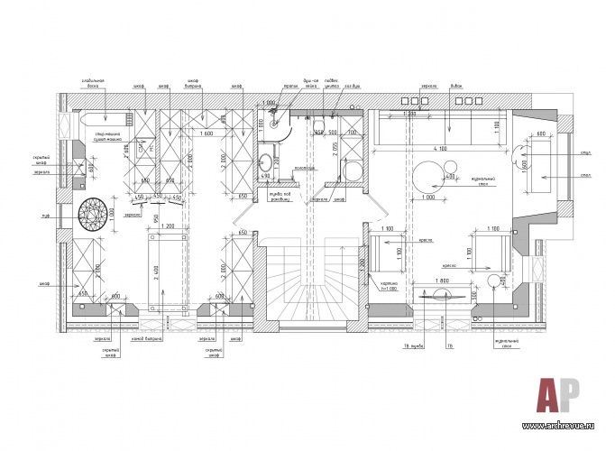 Планировка 3 этажа 3-х этажного таунхауса в клубном комплексе «Легенды Озера», Калининград.