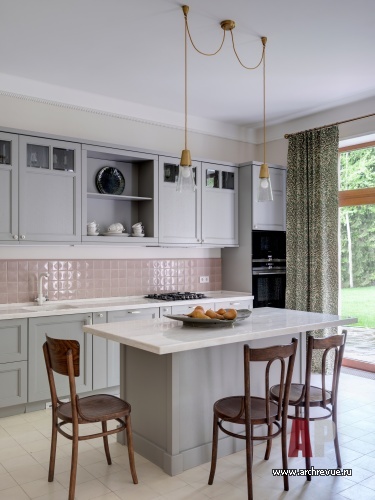 Фото интерьера кухни комнаты дома в стиле фьюжн