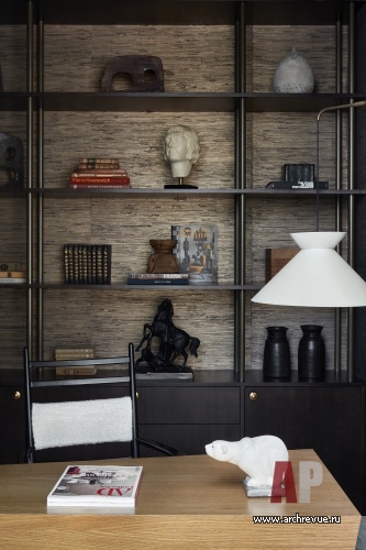 Фото интерьера кабинета дома в средиземноморском стиле 