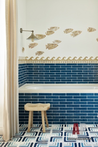 Фото интерьера ванной дома в средиземноморском стиле