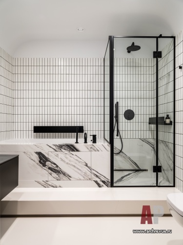 Фото интерьера ванной квартиры в стиле лофт 
