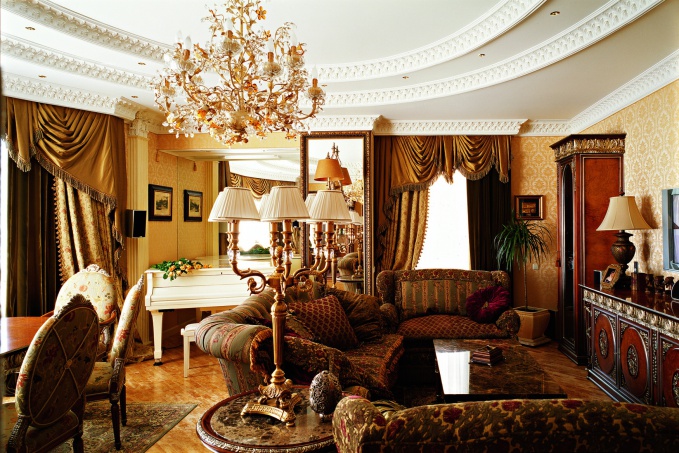 Фото гостиной в классическом стиле. Архитектор Светлана Михайлова