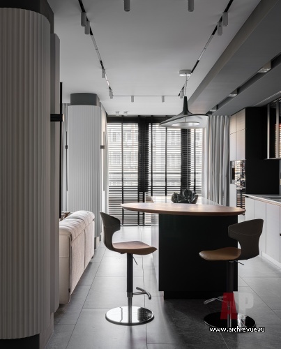 Фото интерьера кухни квартиры в современном стиле 