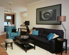 Фото интерьера гостиной небольшой квартиры в стиле фьюжн