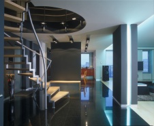 Фото интерьера гостиной пентхауса в минимализме