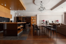 Фото интерьера гостиной квартиры в современном стиле