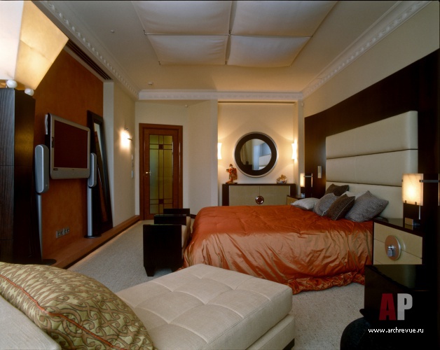 Фото интерьера спальни квартиры в стиле ар-деко