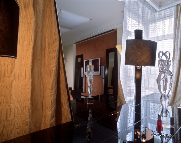 Фото интерьера спальни квартиры в стиле ар-деко