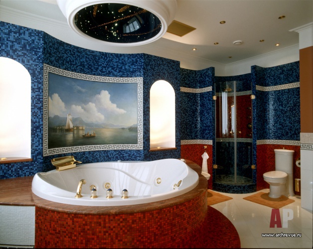 Фото интерьера санузла квартиры в стиле ар-деко
