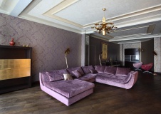 Фото интерьера гостиной квартиры в стиле фьюжн