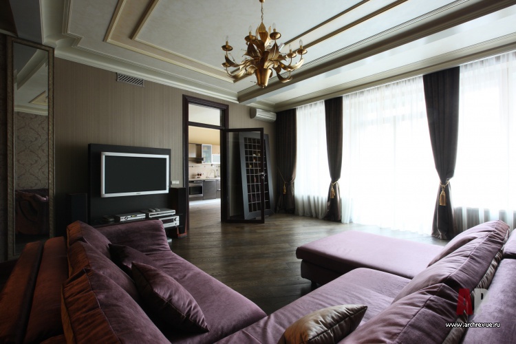 Фото интерьера зоны отдыха квартиры в стиле фьюжн