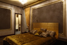 Фото интерьера спальни квартиры в стиле фьюжн