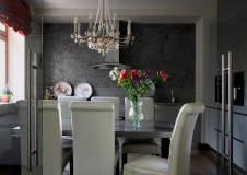 Фото интерьера кухни квартиры в стиле фьюжн