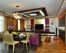 Фото интерьера столовой квартиры в стиле ар-деко