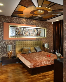 Фото интерьера спальни квартиры в стиле ар-деко
