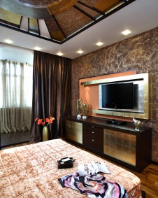 Фото интерьера спальни квартиры в стиле ар-деко