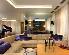 Фото интерьера гостиной дома в современном стиле