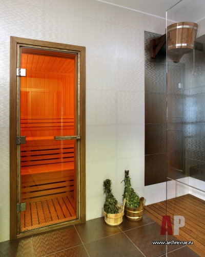 Фото интерьера сауны дома в современном стиле