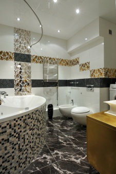 Фото интерьера санузла квартиры в стиле барокко