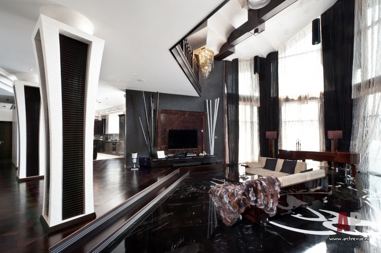 Фото интерьера домашнего кинотеатра дома в стиле ар-деко