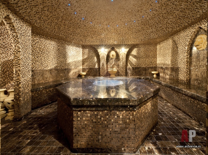 Фото интерьера хаммама дома в стиле ар-деко