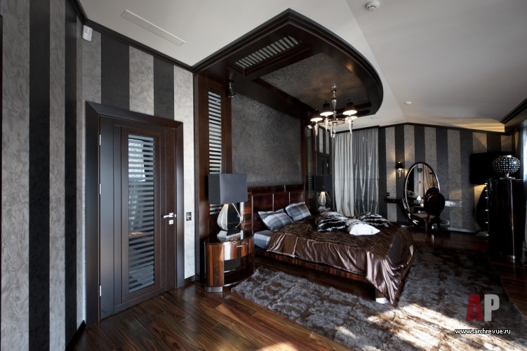 Фото интерьера спальни дома в стиле ар-деко